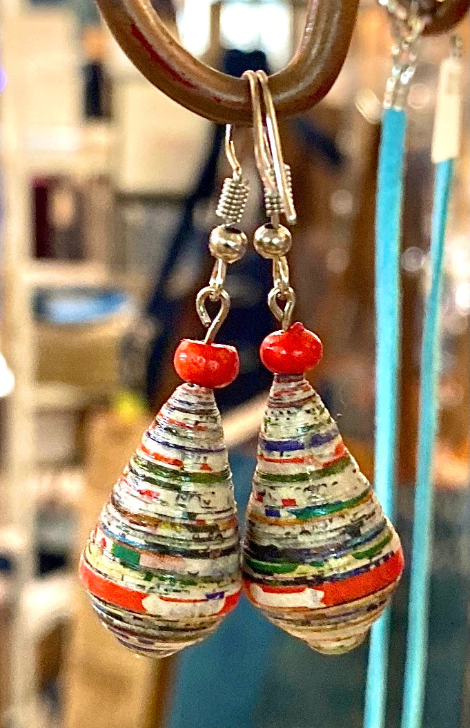 Triple Bauble Paper Bead Earrings | Designs Made By Magz
